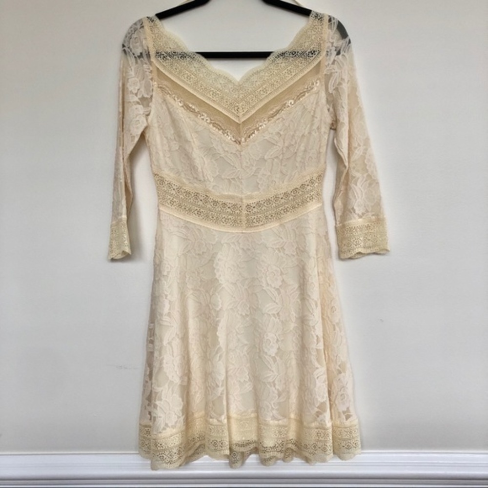 Free‎ People lace dress off-white gorgeous EUC